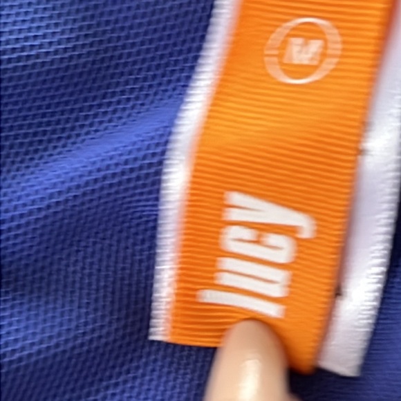 LUCY brand bluish purple 2pc set tank top and cropped legging gym attire sizeS/M - Picture 9 of 16